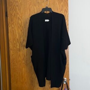 The Reset R Label Wool Dolman Sleeve Cardigan Sz L & XL Sweater Knit Black